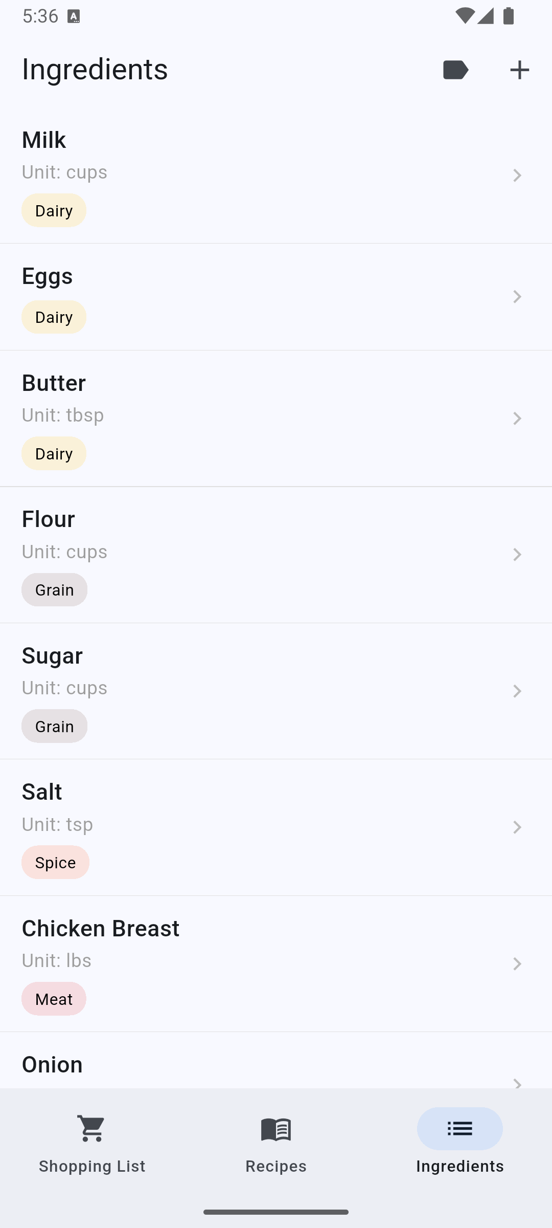 Simple Shopper Android screenshot